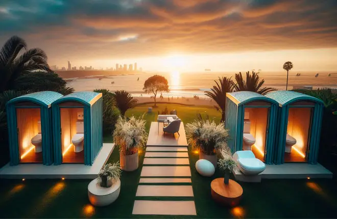 Baños portátiles para bodas: lujo y comodidad al aire libre en Lima, Perú - Corporacion ALPA