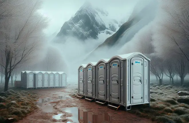 Baños portátiles para eventos en invierno - Corporación Alpa