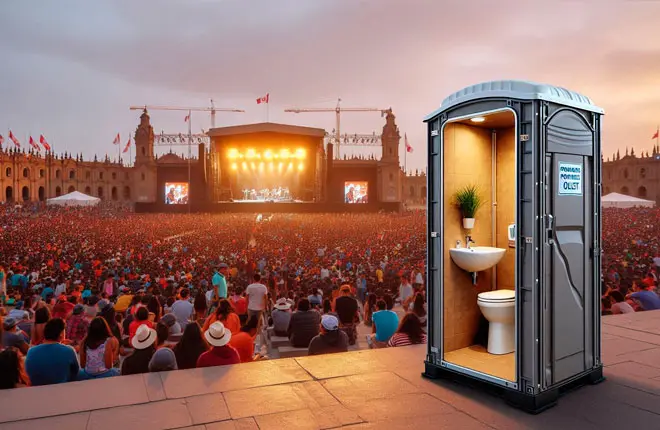 Baño Portátil con Lavamanos para Conciertos en Perú - SUMA PUBLICIDAD