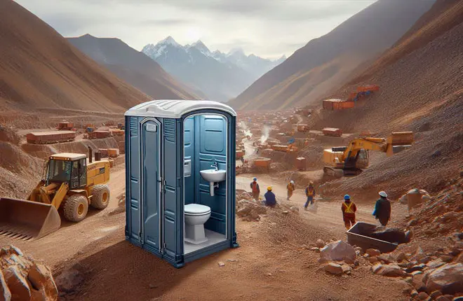 Baño Portátil con Lavamanos para Minería en Perú - SUMA PUBLICIDAD