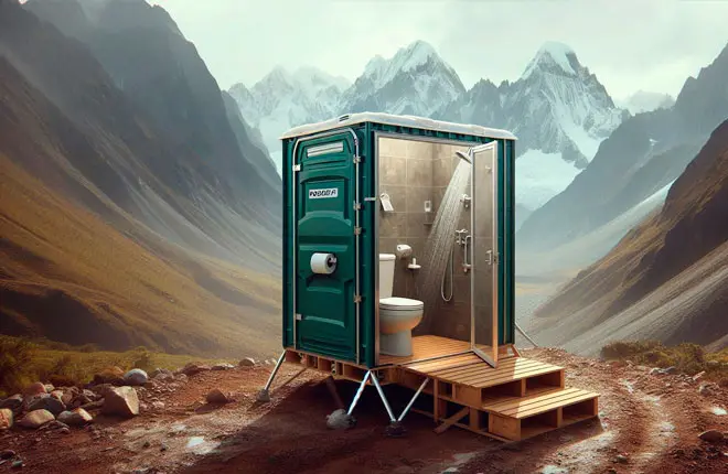 Baños móviles con ducha para campamentos remotos en Perú - Corporación Alpa