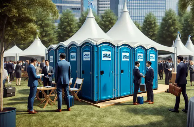 ¿Por qué usar baños móviles en eventos empresariales? - Corporación Alpa